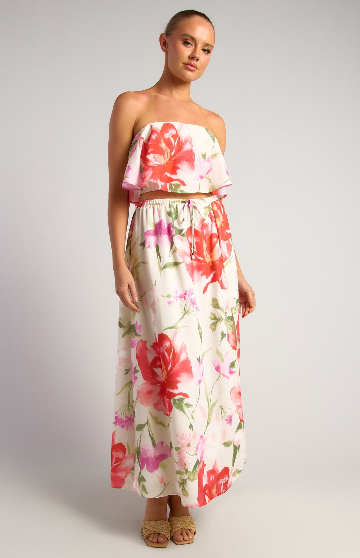 The Poppy Strapless Maxi Set