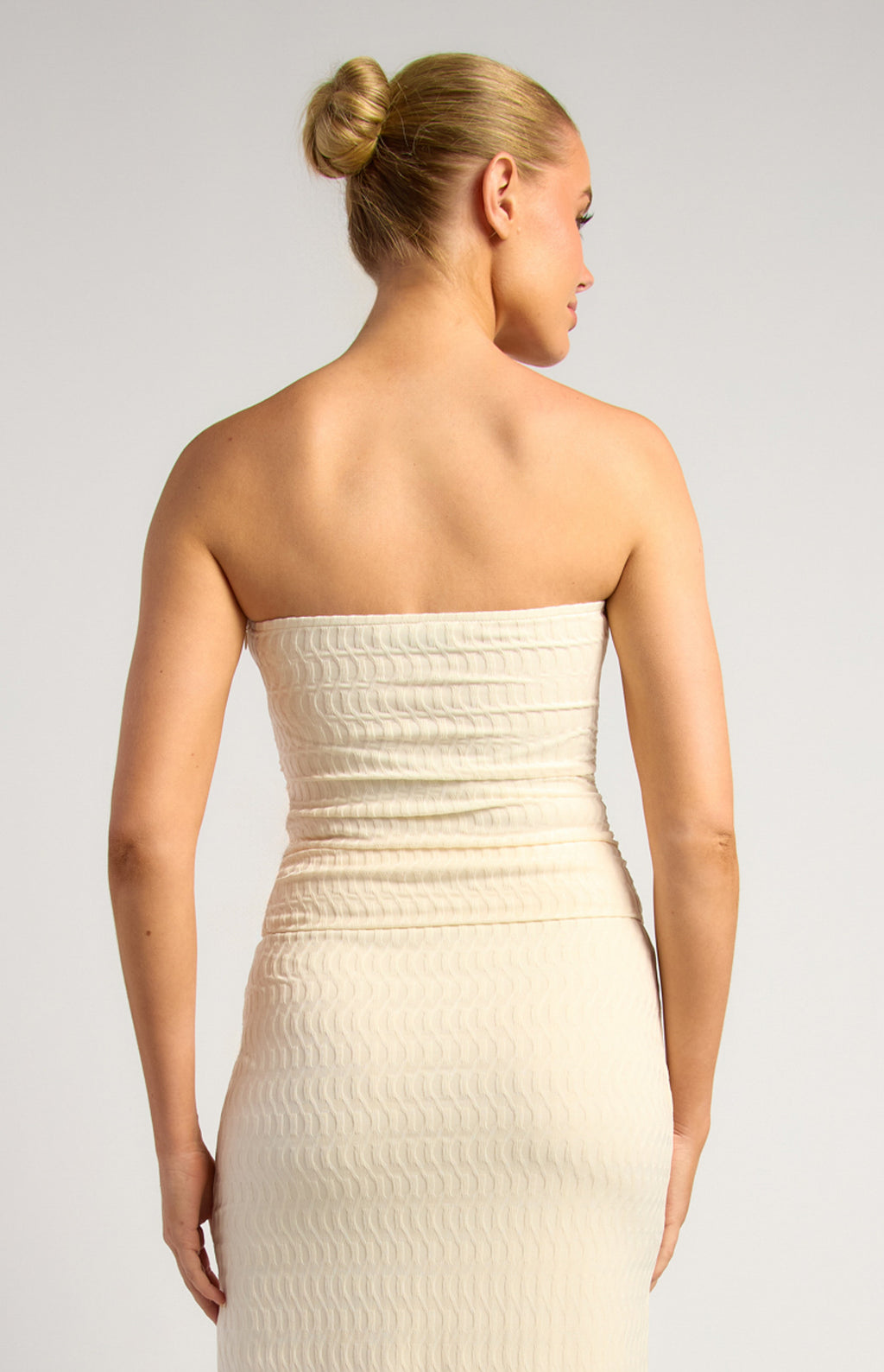 The Jasmine Strapless Buckle Top